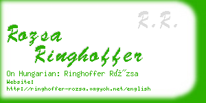 rozsa ringhoffer business card